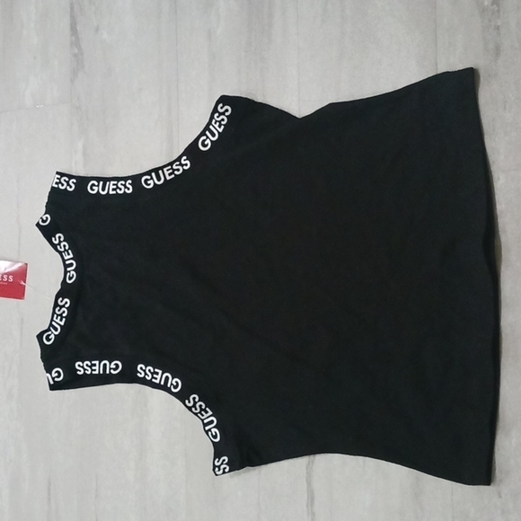 Women's Guess Logo Black and White Cropped Top. SIZE LARGE. - Picture 7 of 11